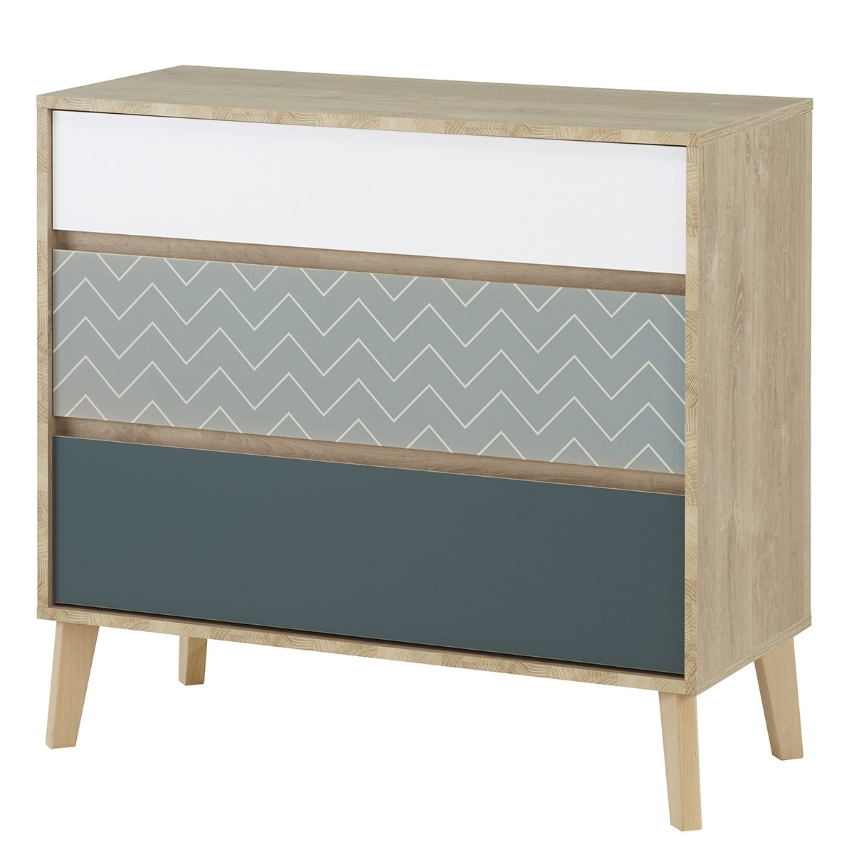 Comoda 3 cajones Galipette LARVIK Multicolor-3