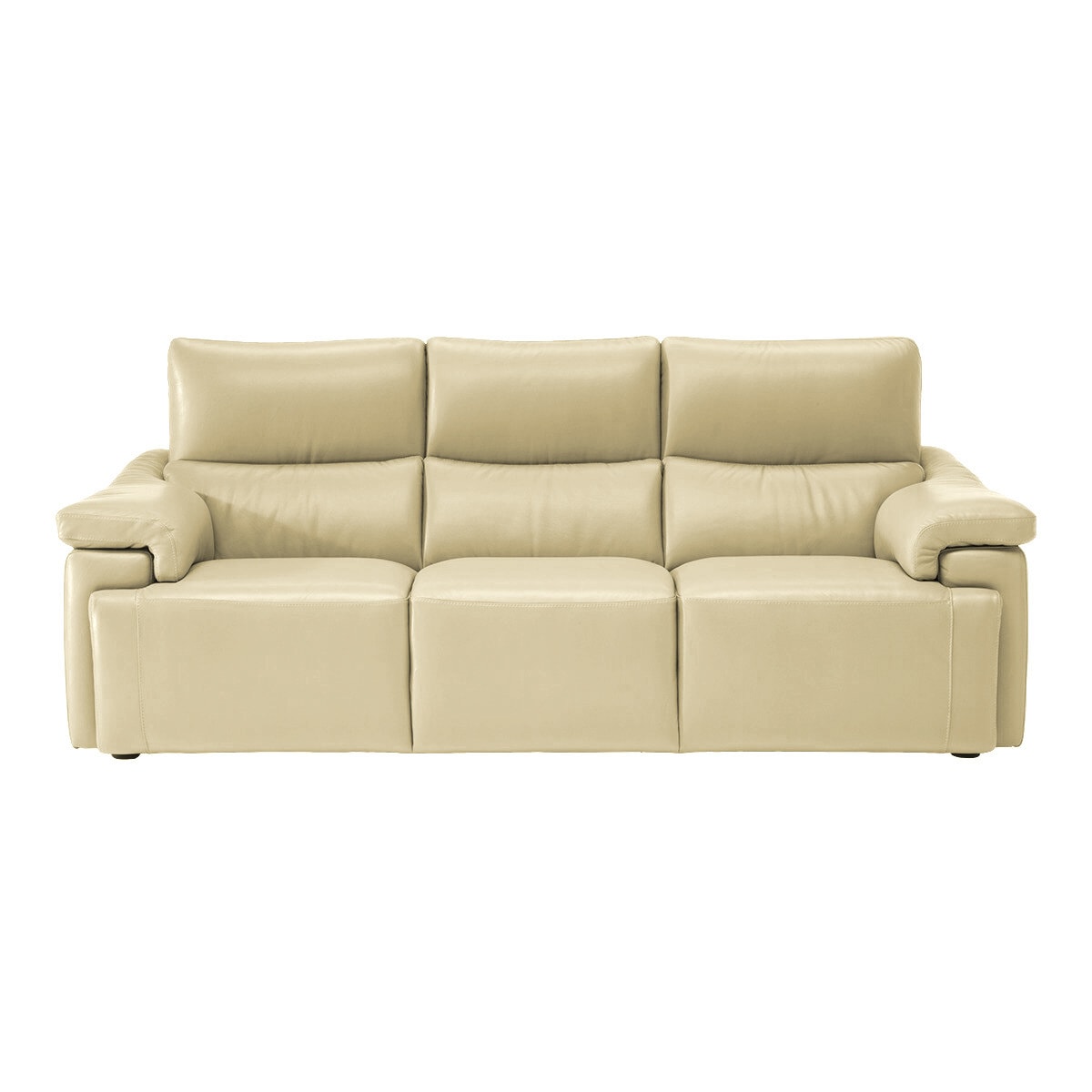Imagen 0 de Sofá de piel de 3 plazas con 3 asientos y relax eléctrico Jefferson M55 Natuzzi Editions Crema