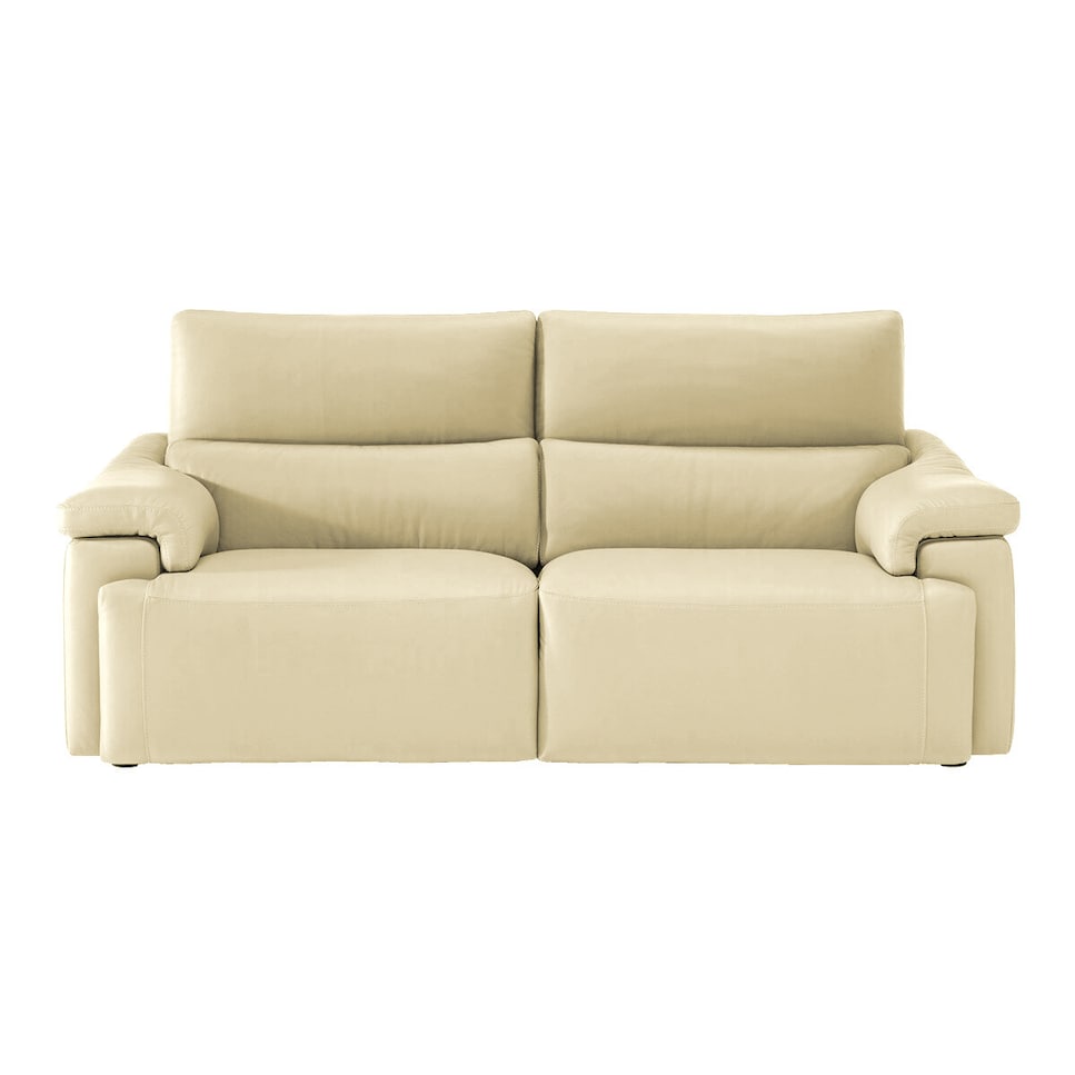 Imagen 0 de Sofá de piel de 3 plazas con 2 asientos y relax eléctrico Jefferson N46 Natuzzi Editions Crema