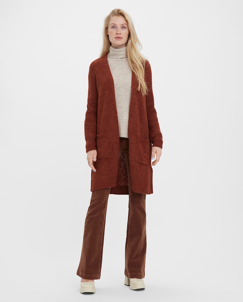 Cardigan midi manches longues