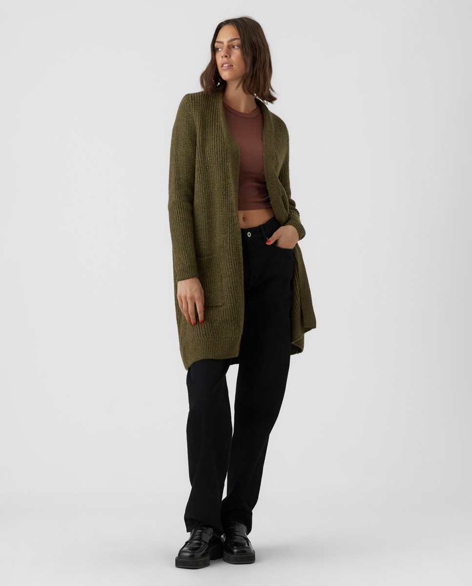 Cardigan midi manches longues