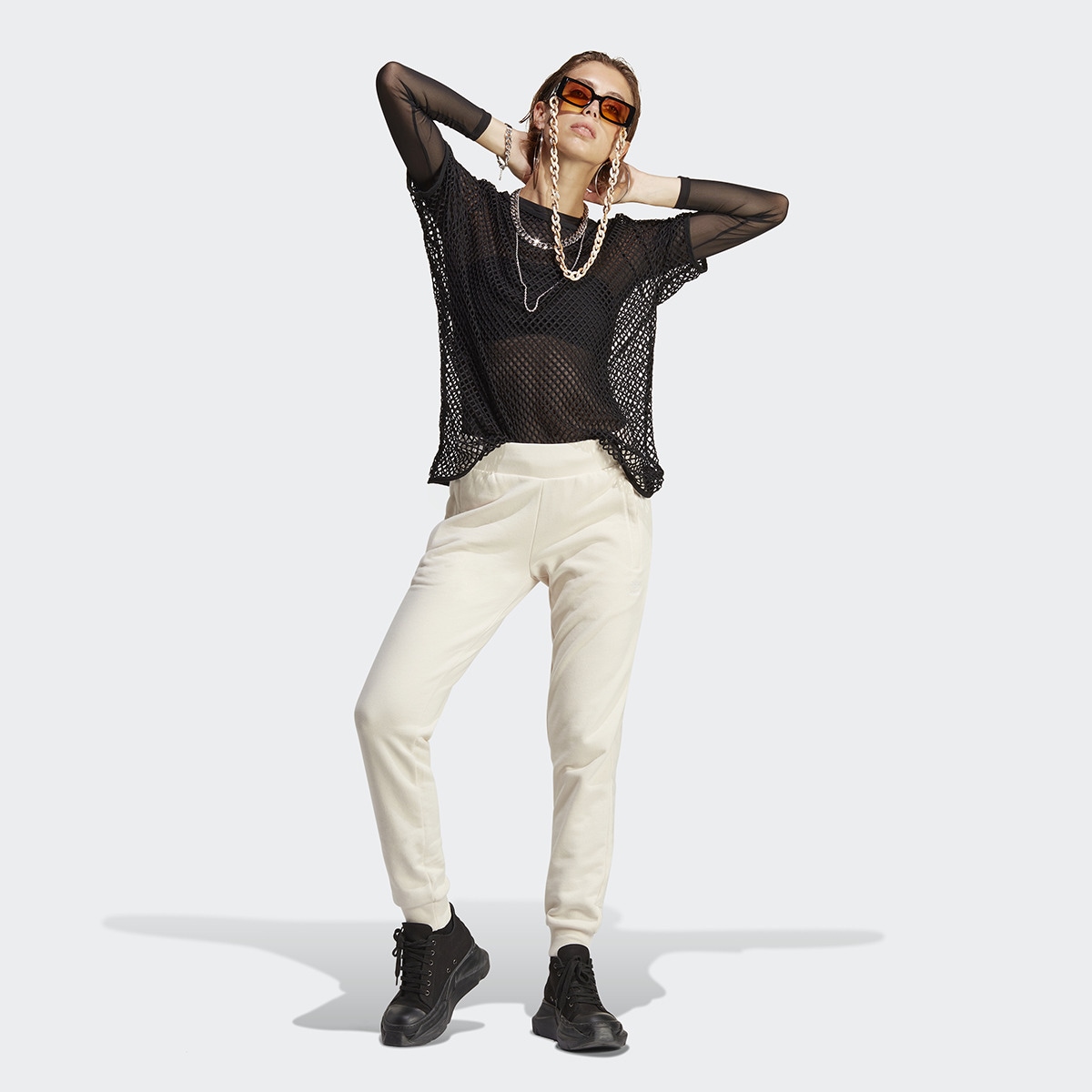 Calças de mulher Adicolor Essentials Slim adidas Originals Branco-6