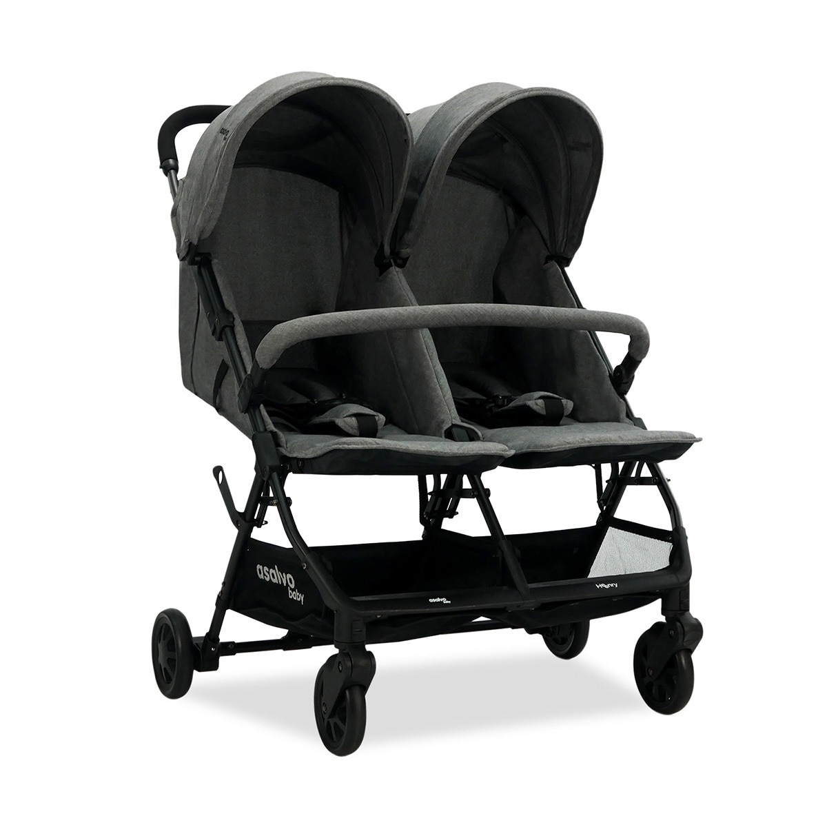 Carrinho de Passeio para Gémeos Henry Cinzento-8