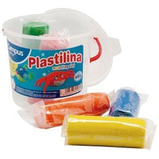 Imagem 0 de Balde de 5 Barras de Plasticina de Cores Variadas Campus