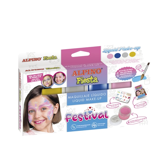 Imagen 0 de Estuche maquillaje liquid festival Alpino 4 colores