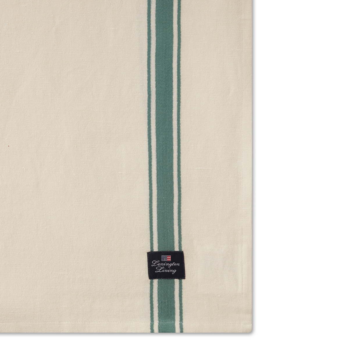 Toalha de Mesa Stripes em Linho e Algodão Verde-4