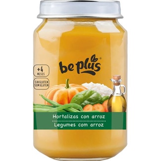 tarrito de hortalizas con arroz sin gluten desde 4 meses envase 250 g - Be Plus