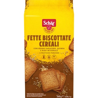 biscotes de trigo sarraceno, quinoa y arroz integral sin gluten y sin lactosa paquete 260 g sin aceite de palma - Schar