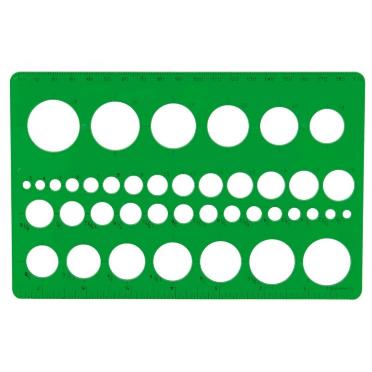 Imagem 0 de Gabarito Makro Circúlos de Plástico Campus