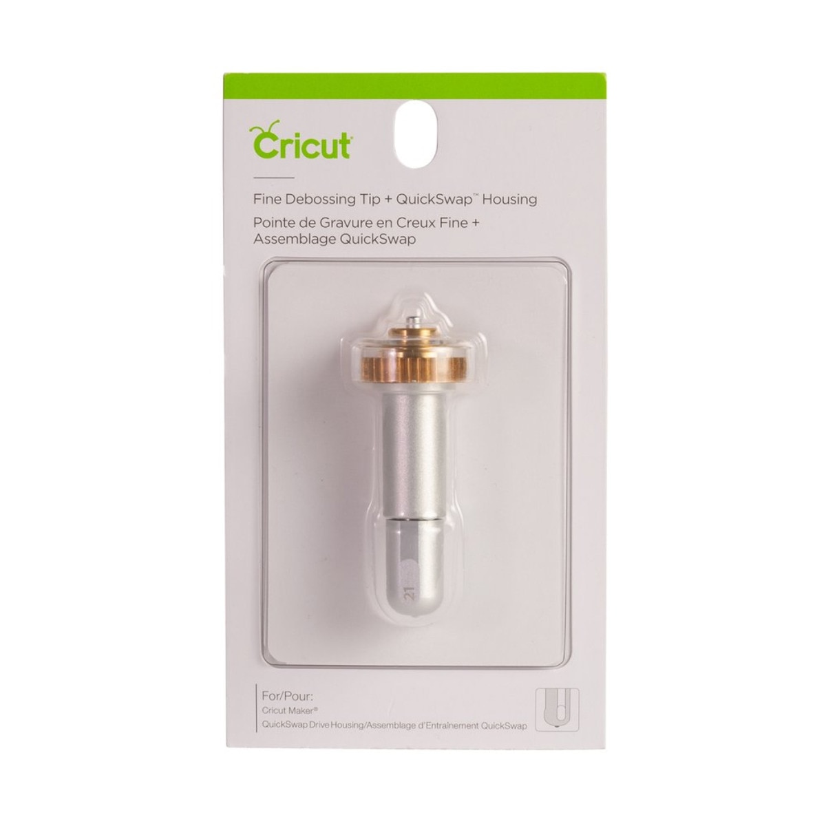 Cuchilla de bajo relieve Cricut Maker Debossing Tip con portacuchillas QuickSwap 2