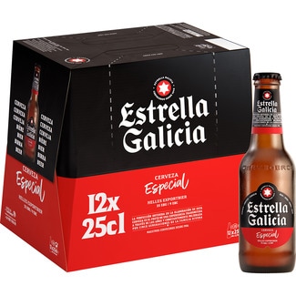 cerveza rubia especial pack 12 botellas 25 cl - Estrella Galicia