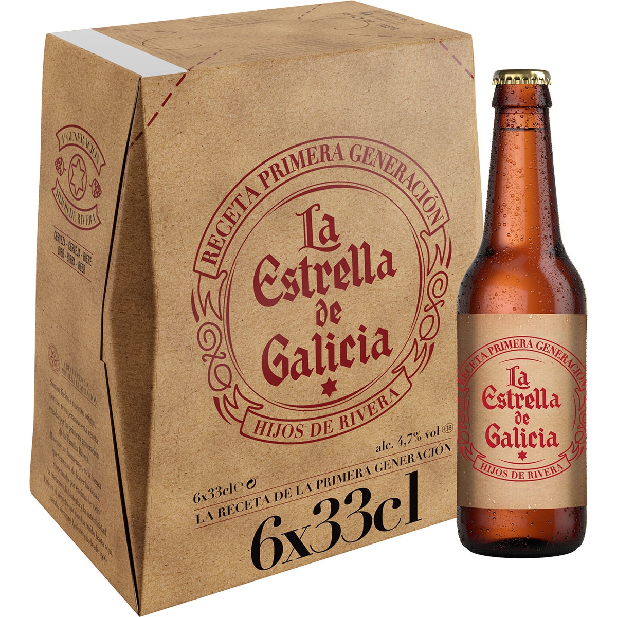 Receta Original cerveza rubia pack 6 botella 33 cl Edición Especial 110 Aniversario