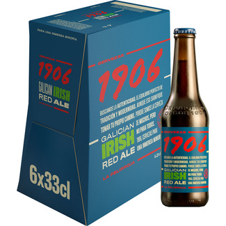 cerveza tostada tipo Galicia Irish Red Ale pack 6 botellas 33 cl - 1906