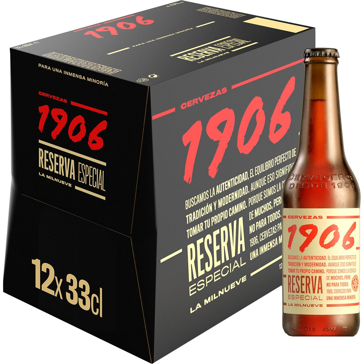 cerveza rubia Reserva Especial pack 12 botellas 33 cl