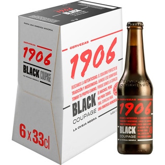 cerveza negra Black Coupage pack 6 botellas 33 cl - 1906