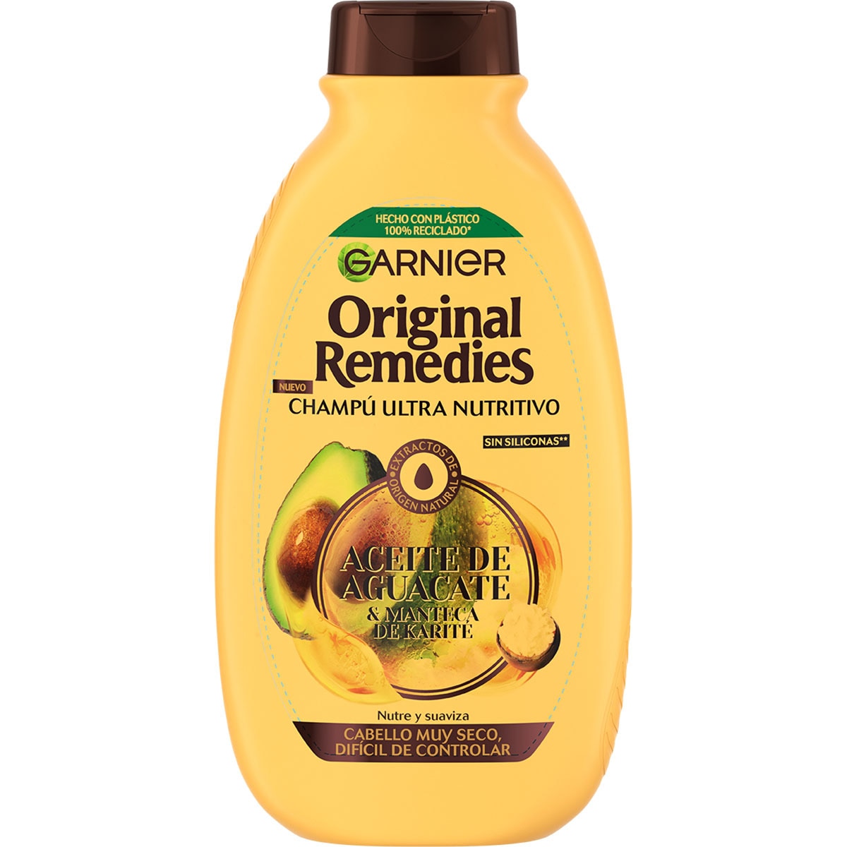 champú Ultra Nutritivo Aceite de Aguacate y Manteca de Karité frasco 400 ml para cabello muy seco, difícil de controlar