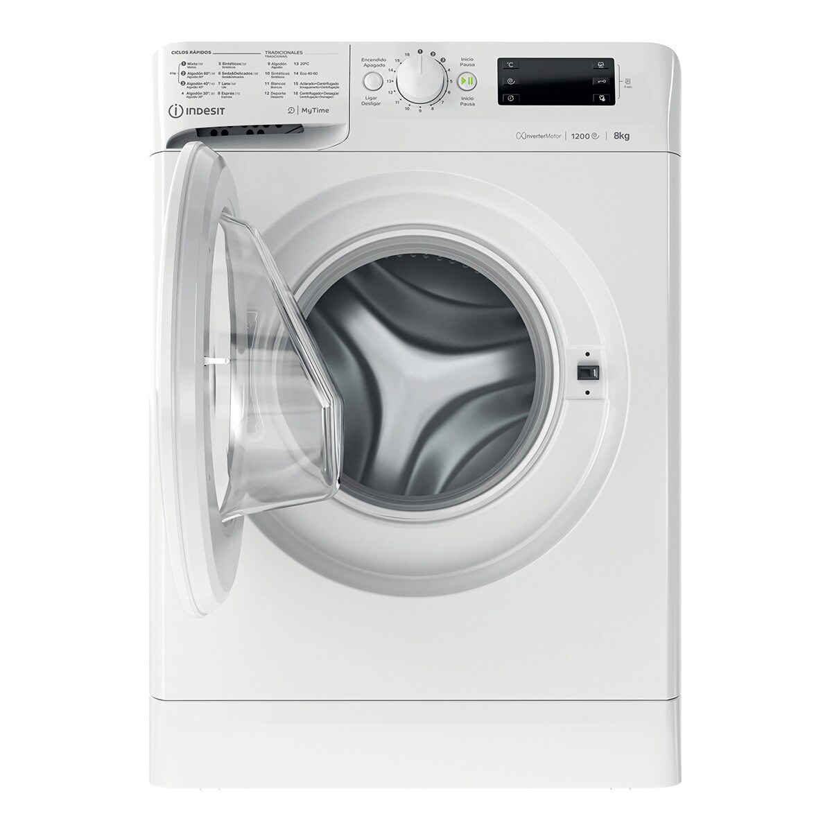 Máquina de Lavar Roupa Indesit MTWE 81295 WSPT Carga Frontal de 8 Kg e 1200 rpm - Branco Branco-4