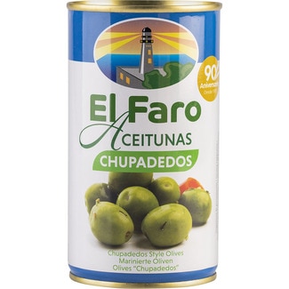 aceitunas verdes estilo Chupadedos lata 185 g neto escurrido - El Faro