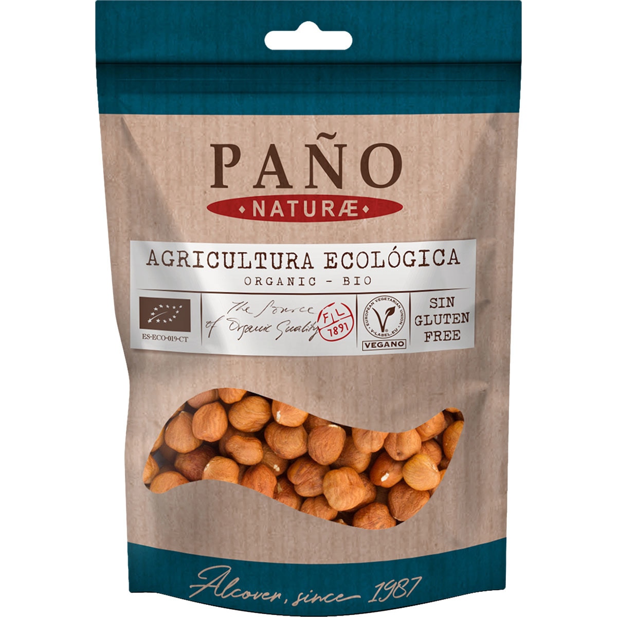 avellana con piel ecológica Sin Gluten bolsa 90 g
