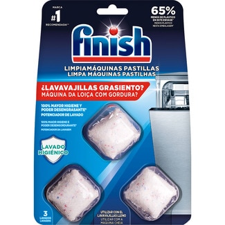 limpia máquinas de lavavajillas pastillas blister 3 unidades - Finish
