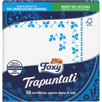 servilletas Trapuntati 2 capas 38x38 cm paquete 50 unidades - Foxy