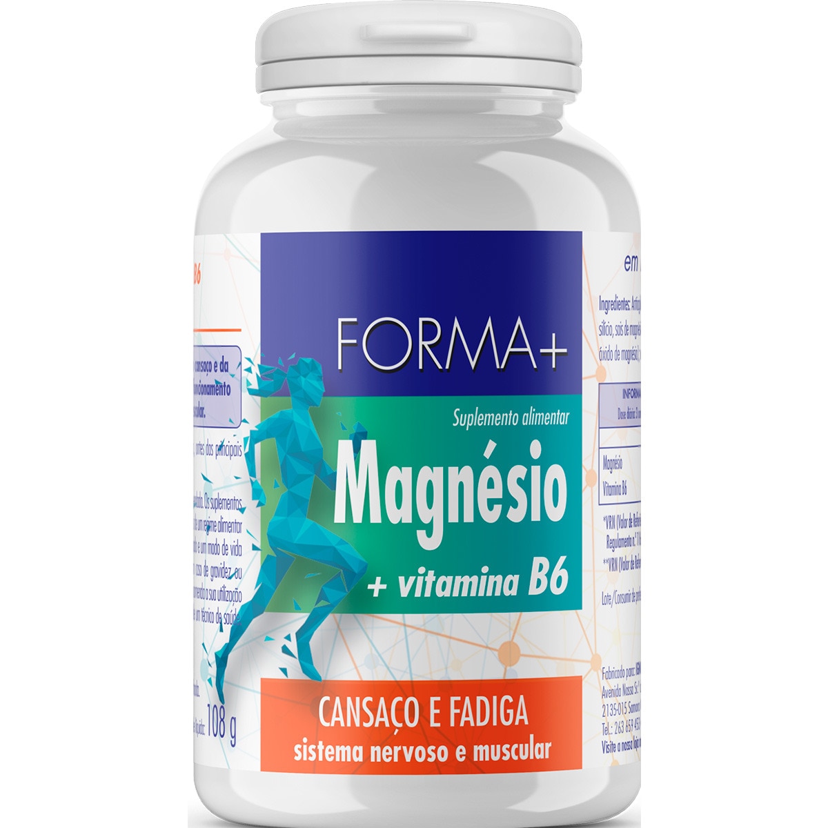 Magnésio + Vitamina B6 Cansaço e Fadiga frasco 90 unidades