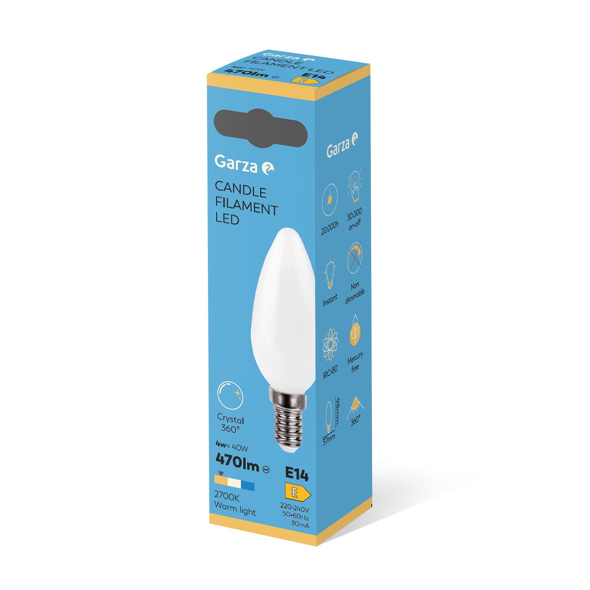 Lâmpada LED Filamentos Opal Vela E14 - 4 W 2700 K 2