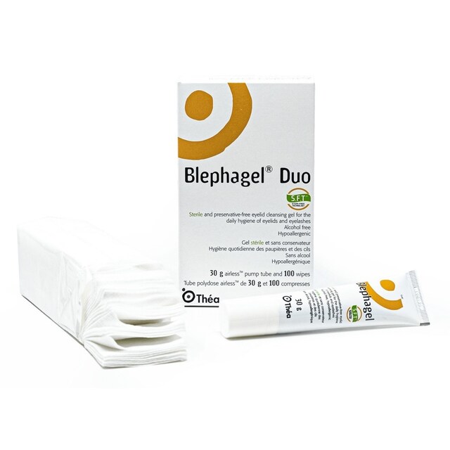 Imagem 0 de Blephagel Duo Gel Limpeza Diária Pestanas e Pálpebras - 30g + 100 Compressas