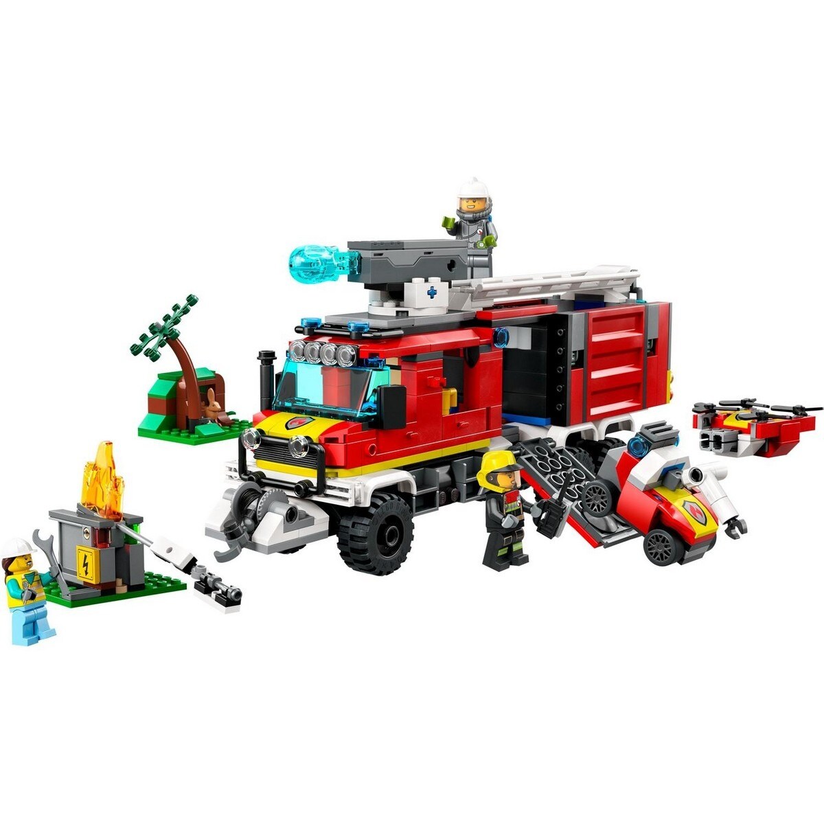 Camião dos bombeiros com drones terrestres e aéreos Lego City 7