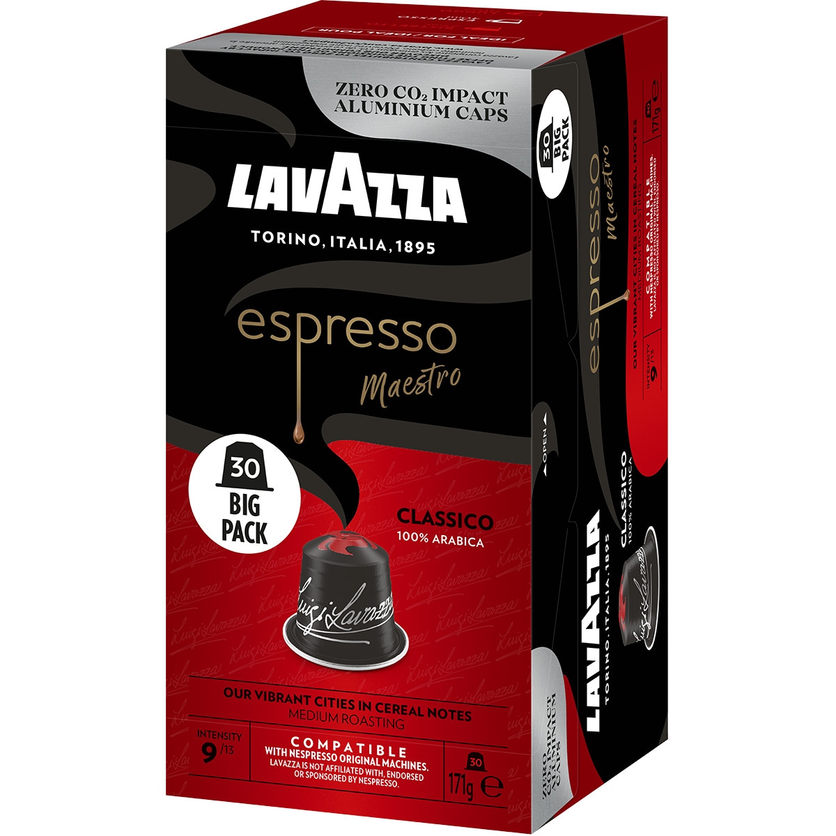 Café em Cápsulas Alumínio Maestro Expresso Clássico 30 unidades embalagem 165 g
