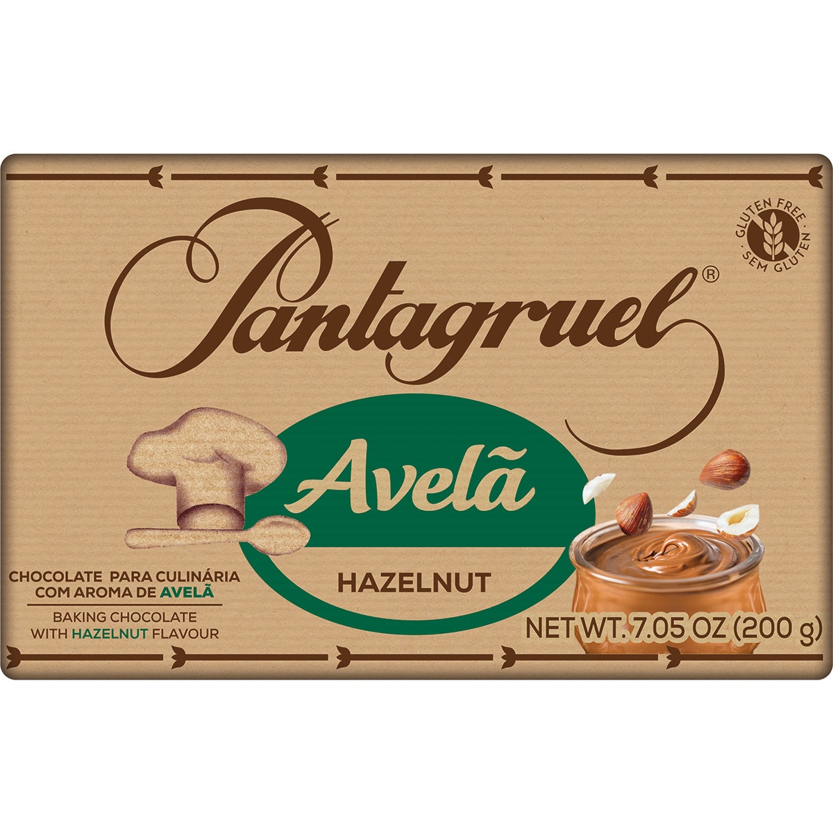Chocolate de Culinária de Avelã embalagem 200 g