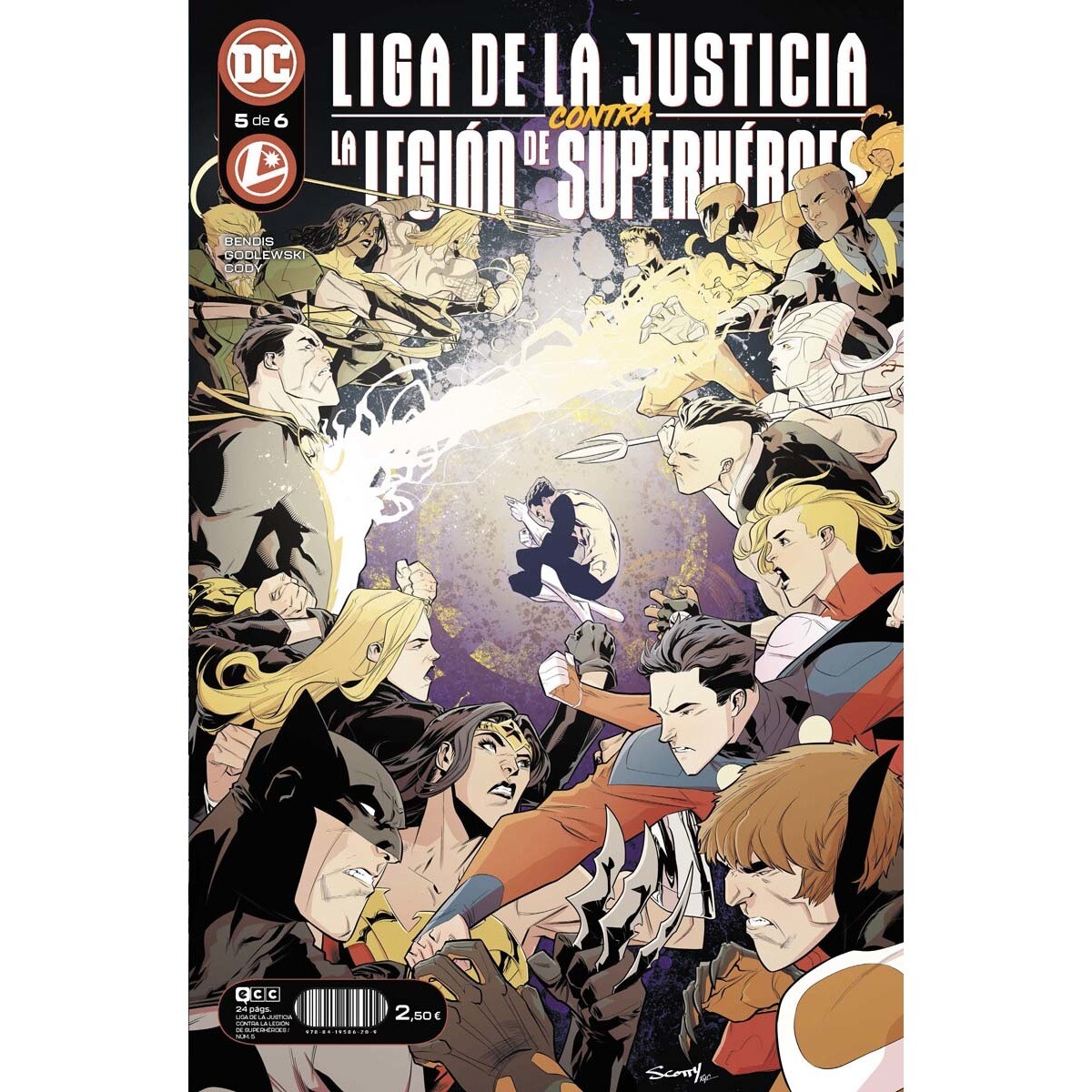 Imagem 0 de Liga de la Justicia contra la Legión de Superhéroes núm. 5 de 6 (Capa mole)