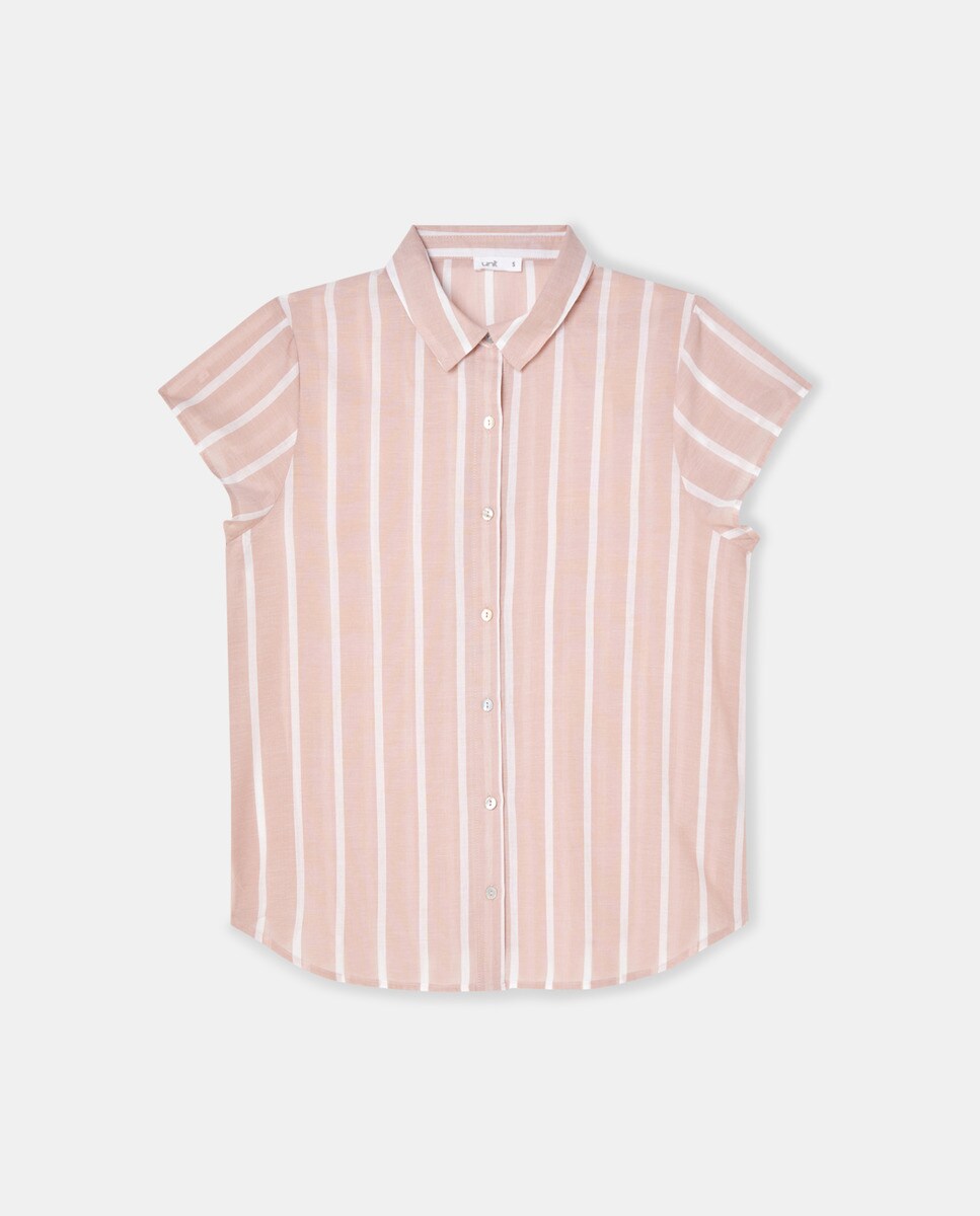 Camisa mujer algodón básica Crudo-4