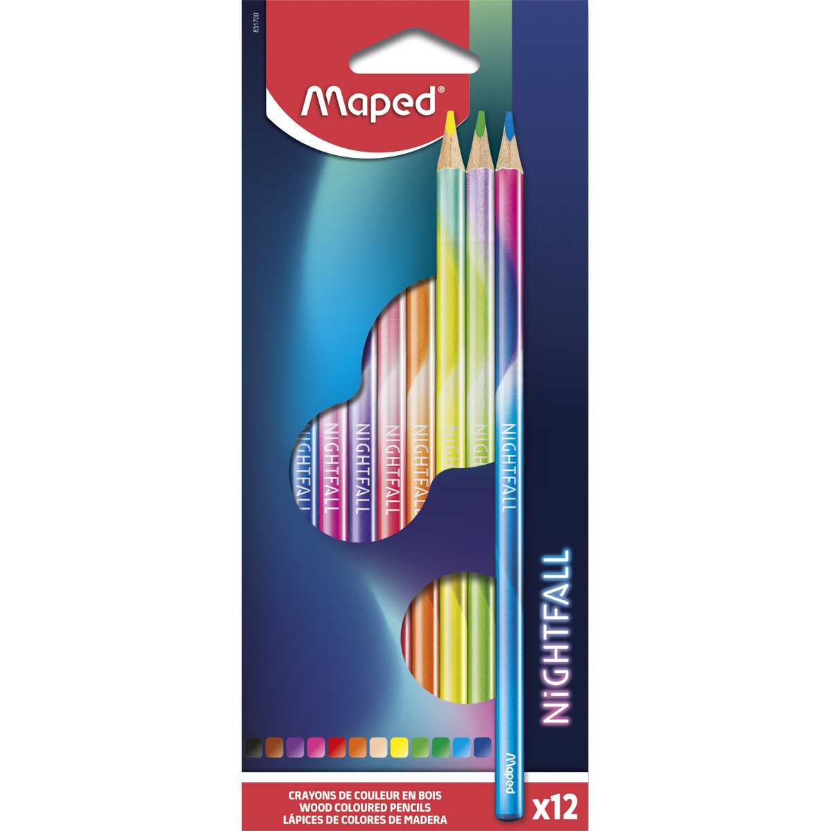 Pack 12 Lápices de Colores Nightfall Maped Multicolor Multicolor-3