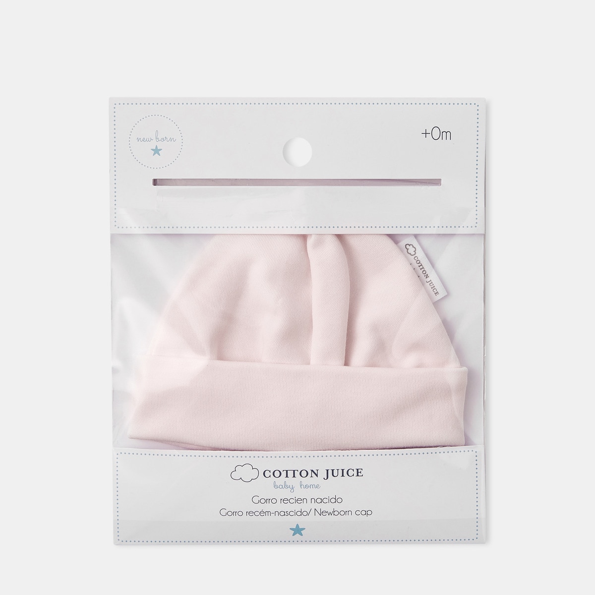 Gorro recién nacido Cotton Juice Baby Home Rosa-2