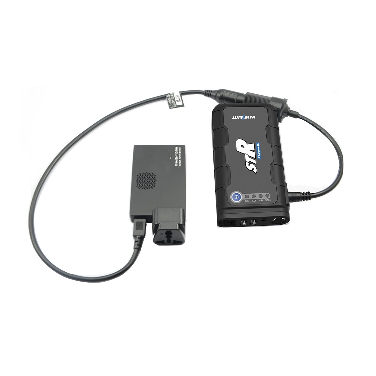 Mini Arrancador de Baterías TT40 STR 12.000 mAh Negro-7