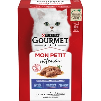 Mon Petit comida húmeda para gatos selección de pescados 6 sobres 50 g - Gourmet
