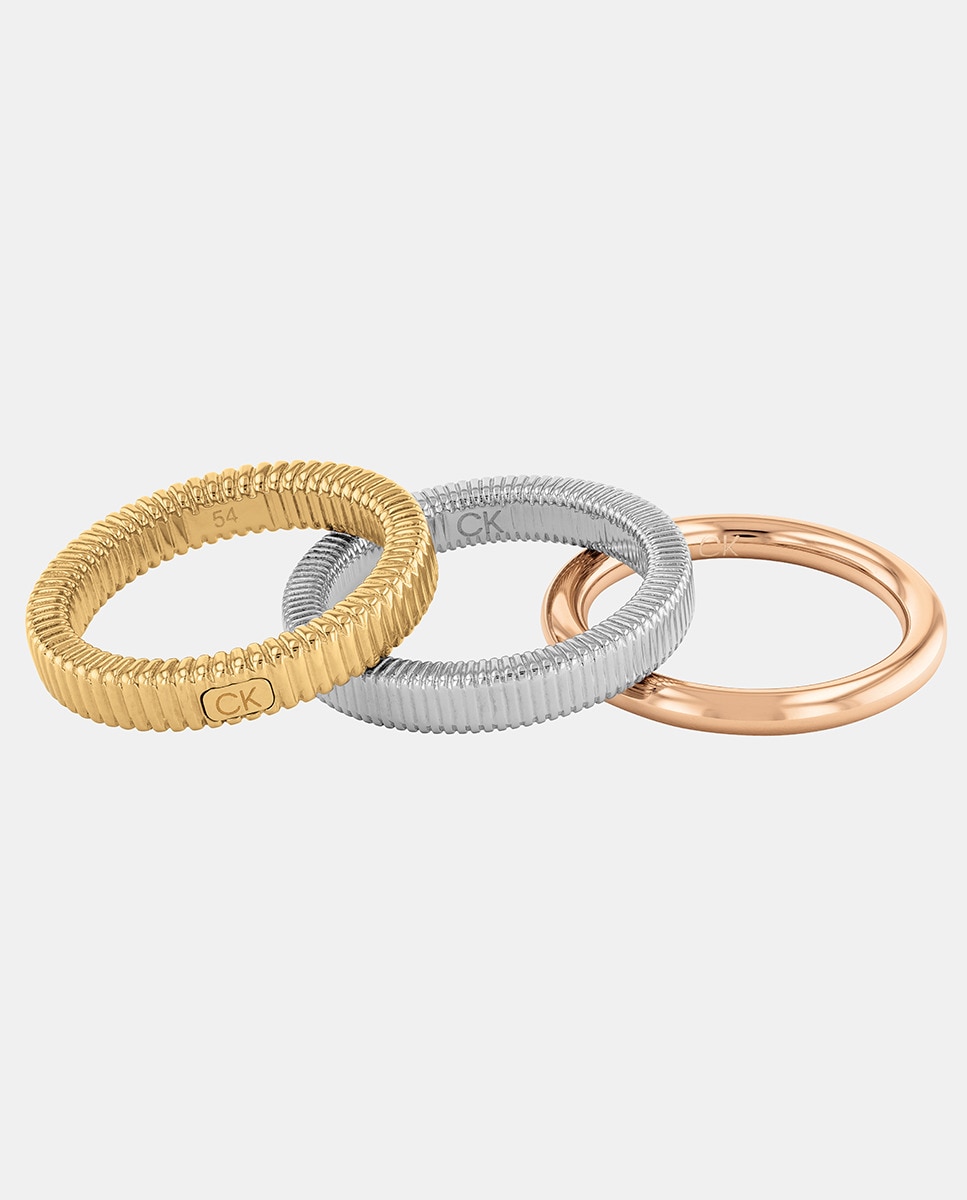 Anel de Aço Tricolor Multicolor-1