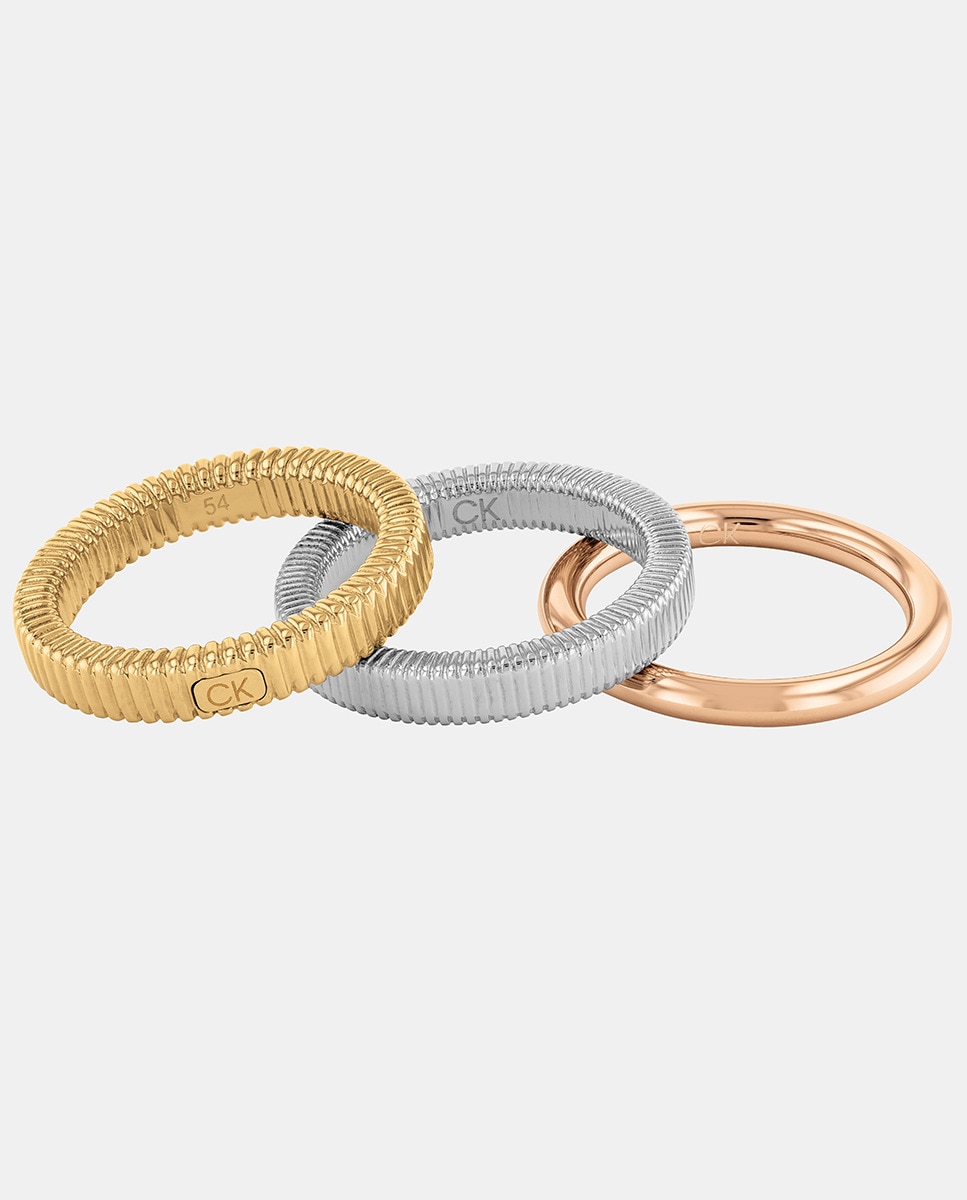 Anel de Aço Tricolor Multicolor-1