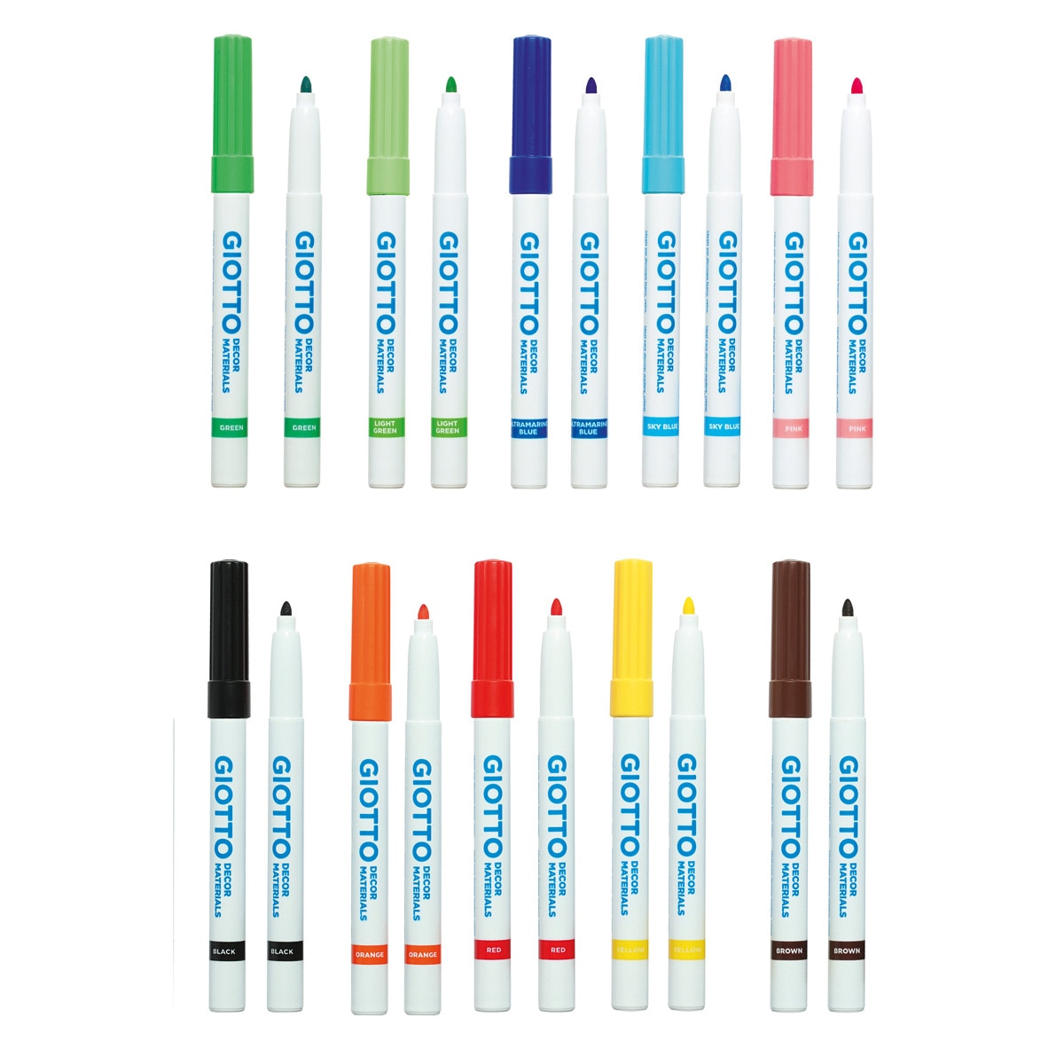 Pack 48 rotuladores Schoolpack Decor Materials Giotto Multicolor-2