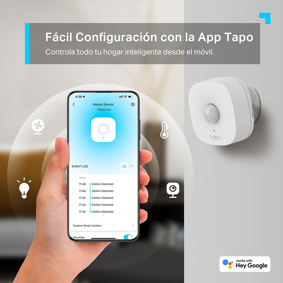 Sensor de Movimento Inteligente Branco-10