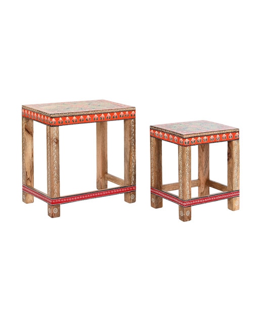 Imagen 0 de Mesita auxiliar set 2 mango acrilico 45x28,5x46