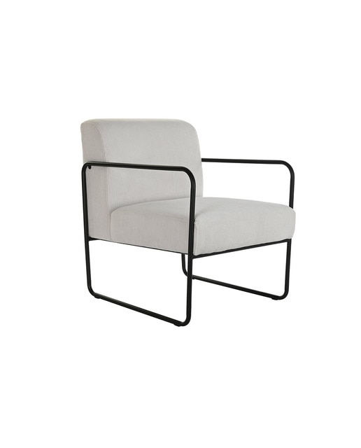 Imagen 0 de Sillón poliéster hierro 64x74x79 blanco