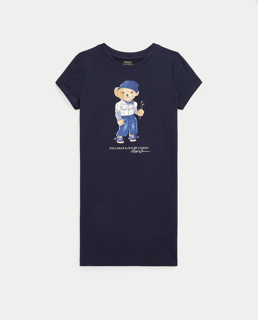 Imagen 0 de Vestido de niña en azul con Polo Bear
