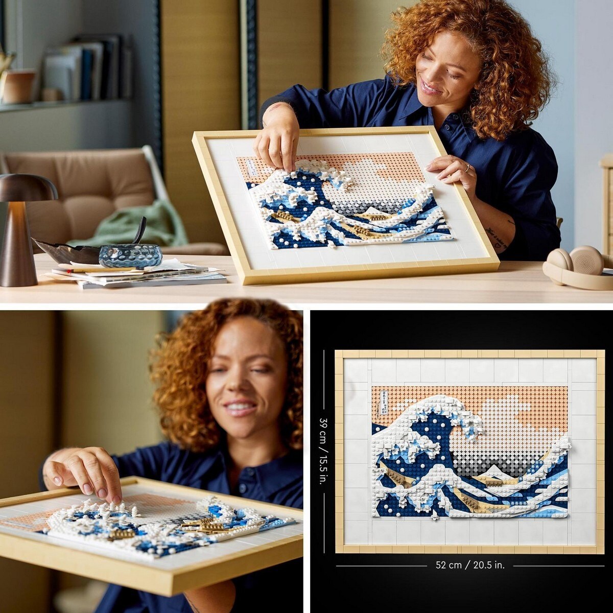 Hokusai - A Grande Onda Lego Art 8