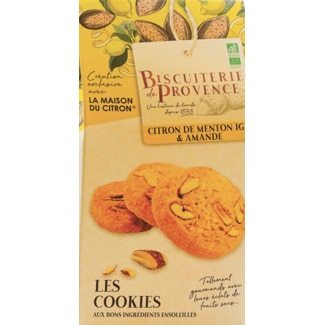 Les Cookies Bolachas com Amêndoa e Limão embalagem 120 g - Biscuiterie De Provence
