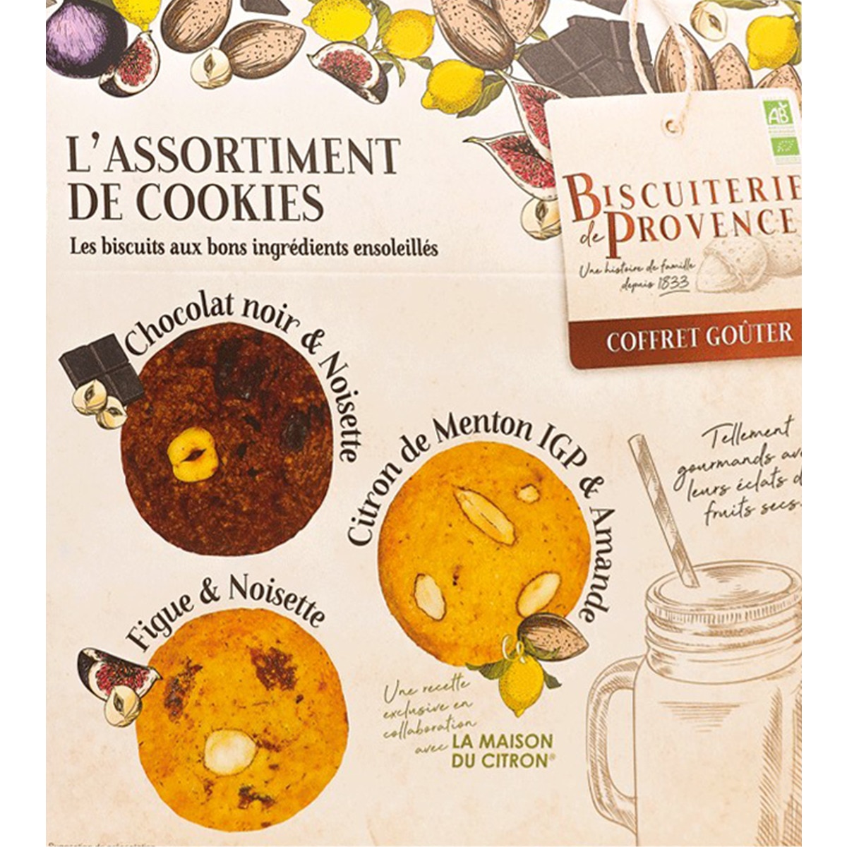 Les Cookies Bolachas Sortidas Biológicas embalagem 210 g