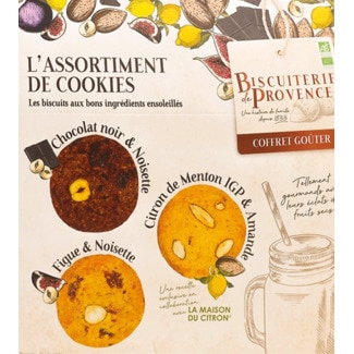 Les Cookies Bolachas Sortidas Biológicas embalagem 210 g - Biscuiterie De Provence