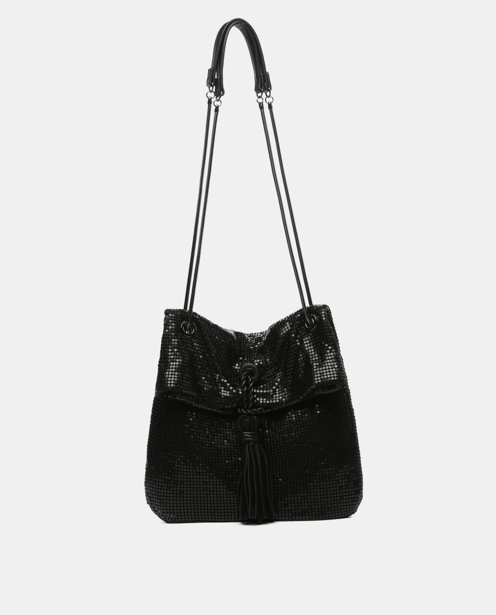 Sac porté épaule en maille métallique