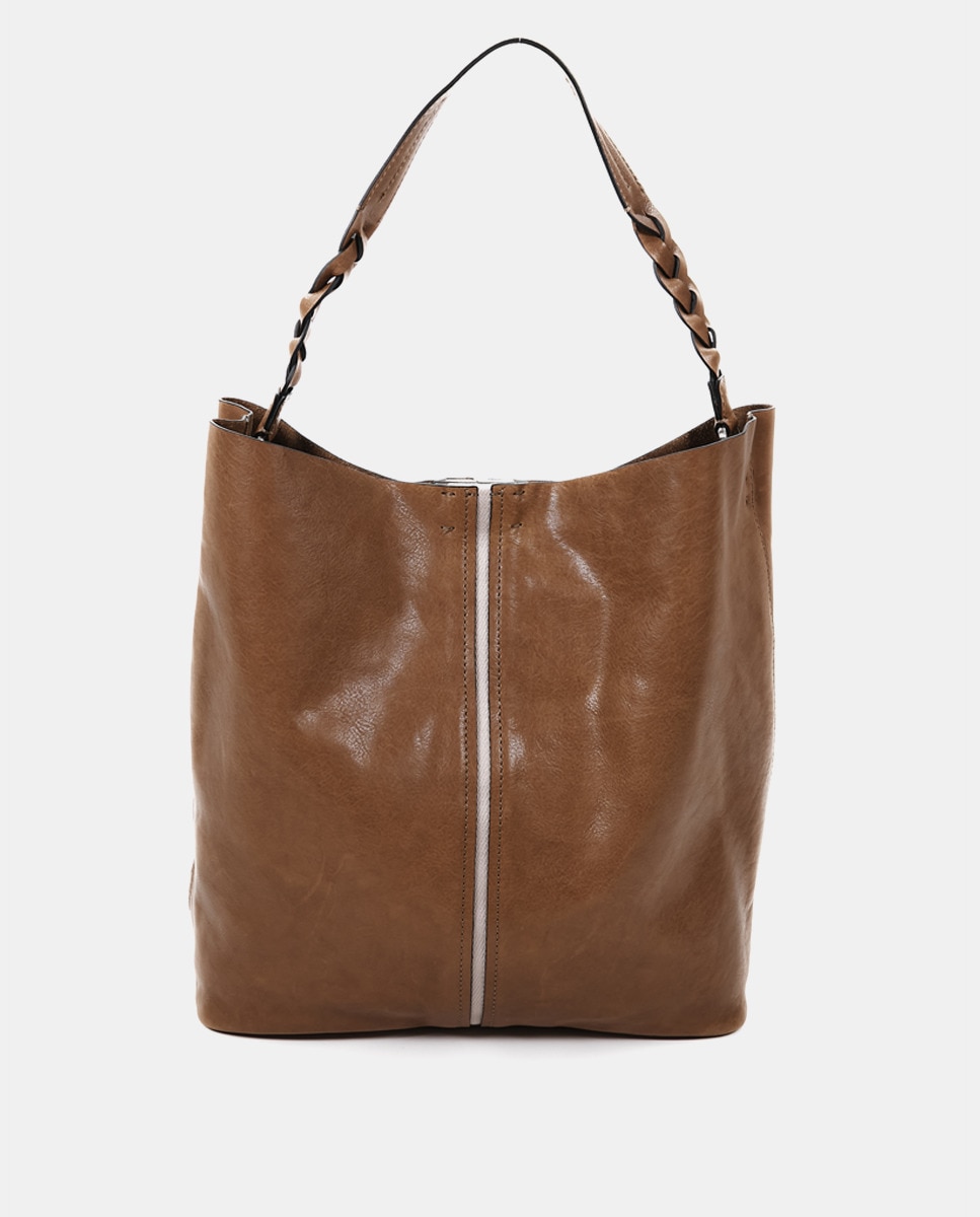 Sac hobo avec bande contrastante